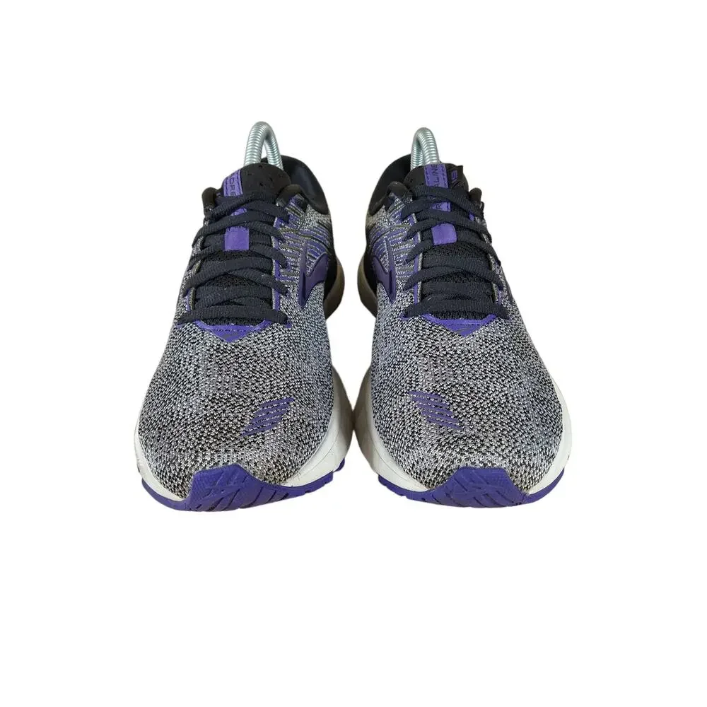 Brooks - Adrenaline 19 - Running Shoes - Gray/Purple- Women's - 9.5 -1202841B028